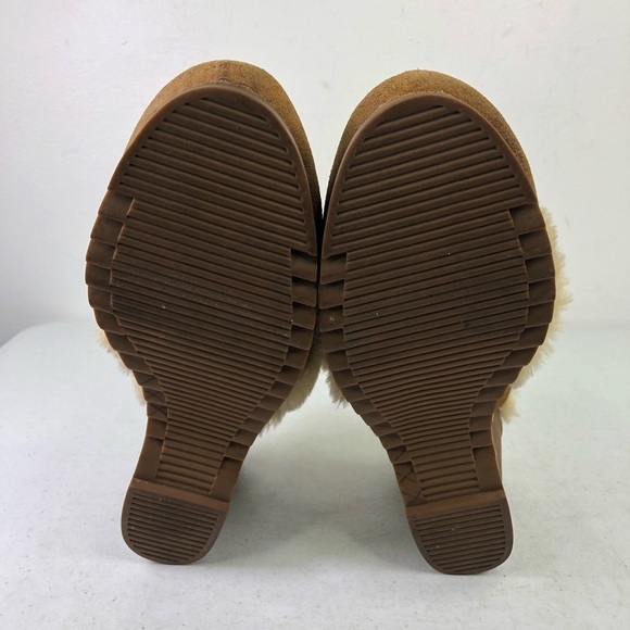 Lucky Brand Leather Mules with Faux Sherpa inside Size 8.5 - Picture 3 of 8